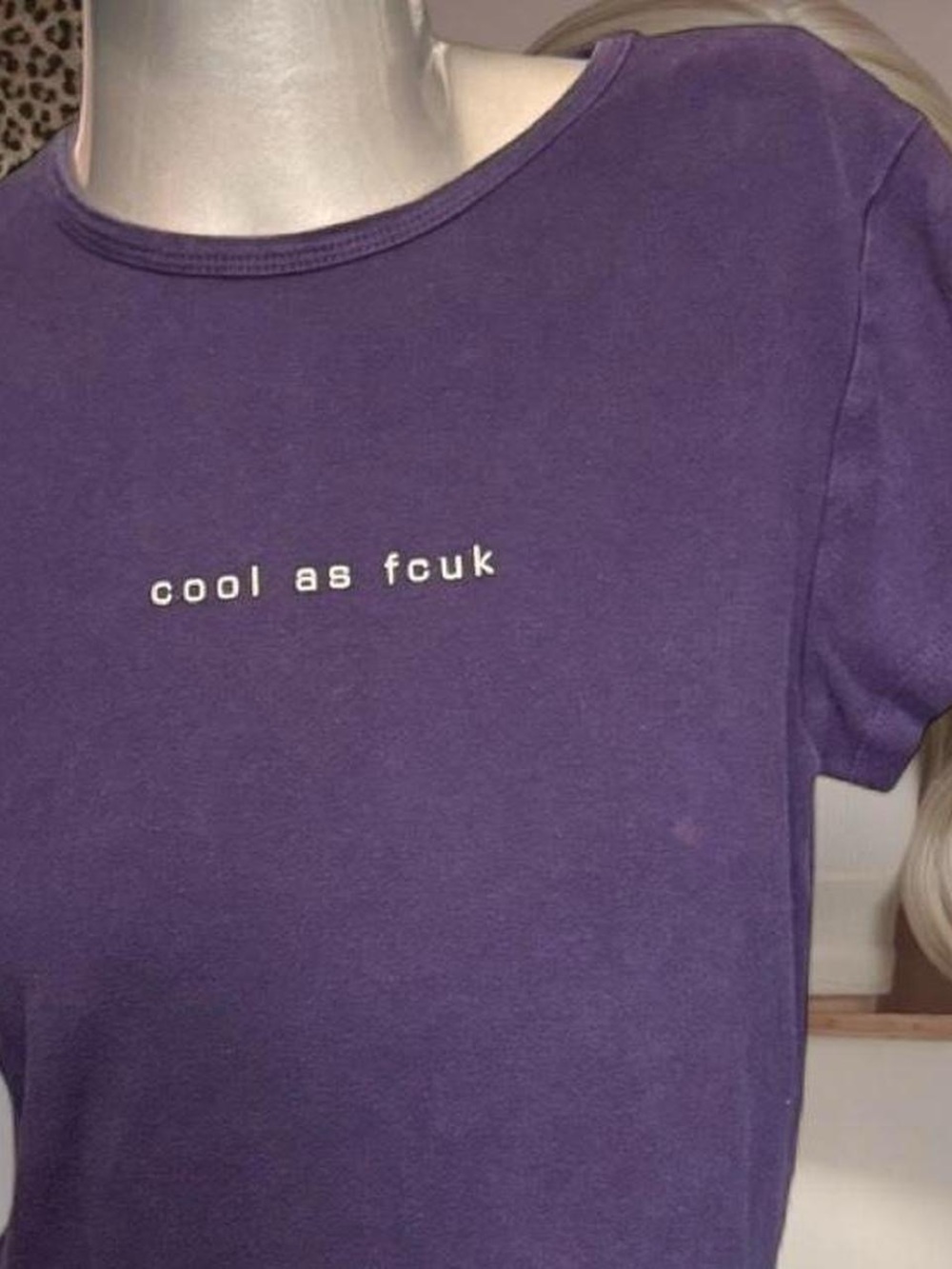 French Connection FCUK Y2K ‘Cool as fcuk”Baby Tee